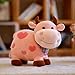WPYLY Simpatico e Carino Peluche di Mucca Sorridente Bambola di Mucca Cuscino Zodiaco Cinese Bambola di Mucca Bambola 55 * 63 cm Rosa