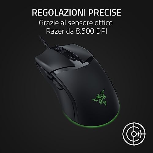 Cobra - Mouse da gioco cablato leggero Chroma RGB (leggero da 57g, interruttori mouse di terza generazione, illuminazione Chroma con luce soffusa sfumata, regolazioni precise del sensore) Nero - Mouse gaming - Immagine 6