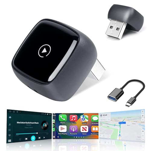 UOEPOWA 2026 2-in-1 CarPlay Android Auto Adapter 2.4G/5GHz Plug and Play