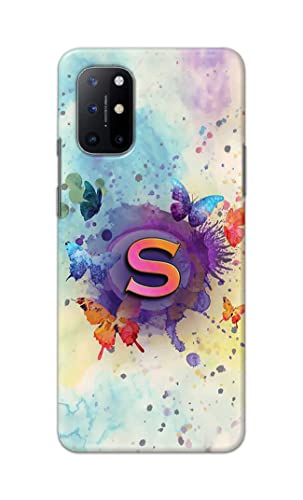Image of PRINTFIDAA� Printed Hard Back Cover Case for OnePlus 8T | OnePlus 8T+ 5G Back Cover (Alphabet S) -2808