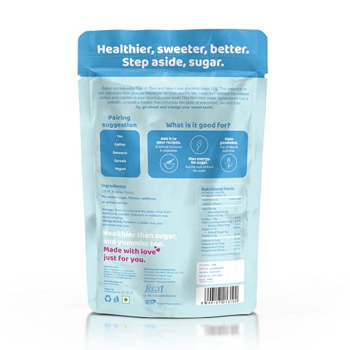 Image of Flyberry Gourmet Dates Powder 300 g | Dried Dates powder | Finely Ground Kharik Powder | Delicious Alternative to Sugar | Best For Kids & Adults | No added Preservatives | Natural Sweetener| No added Sugar
