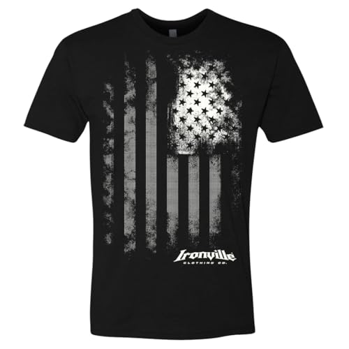 Ironville Old Glory American Flag Weightlifting Soft Blend T Shirt
