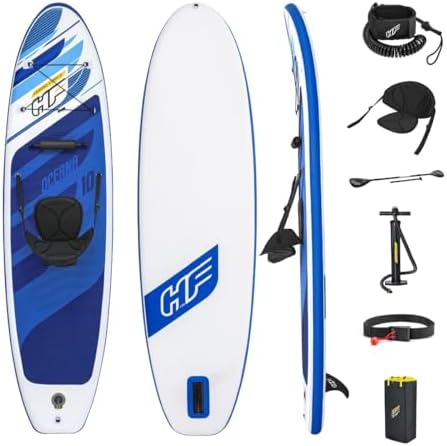 Bestway Hydro-Force SUP, Inflatable Stand Up Paddle Board, Complete Set with Kayak Conversion Kit, Multiple Styles, Sizes 11.2FT, 10FT, 9FT