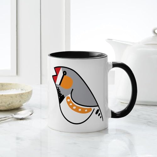 Mug Cerámico CafePress 11 oz Diseño Zebra Finch miniatura 7