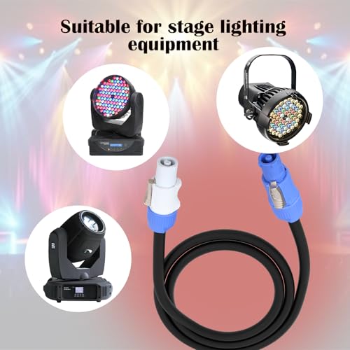 Image of Stage Light PowerCon Cable AC PowerCon Input to Output 12AWG 3 Pin Power Extension Cable for LED Screen Beam Moving Head Light Audio Video Equipment - 3.05M / 10FT