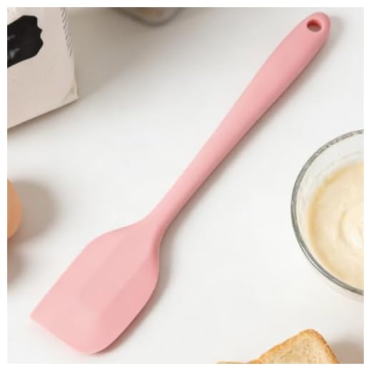 Large Purple Silicone Spatula Heat Resistant Seamless Rubber Scraper One Piece Design Non Stick Cookware Friendly Baking Mixing Tool 10.6 Inches (Pack of 1)