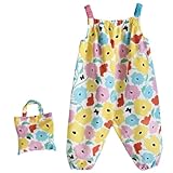 小川(Ogawa) kukkahippo お着替えらくらくプレイウェア ガーデン 男の子 女の子 お砂場着 左右がわかる色違いの肩ゴム紐 裾部分にゴム入り 足が汚れにくい ボタンレス レインポンチョやブーツと同じ柄 83176