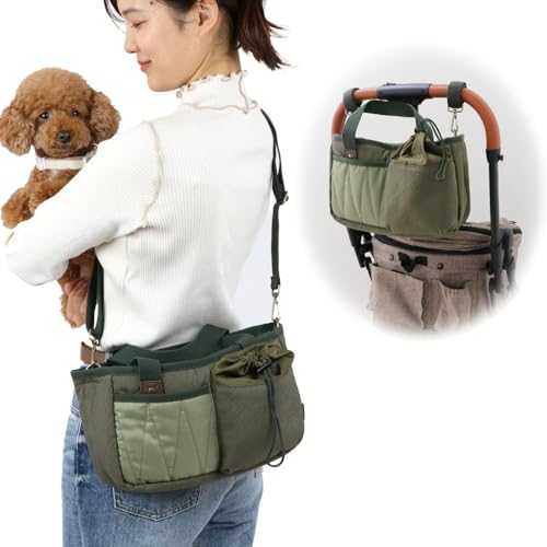 ペットパラダイス お散歩 ショルダーバッグ ペットカートバッグ 大人かわいい【 ステッチ2Way お散歩バッグ マナーポーチ付き ペットパラダイス国内直営店72店舗展開2025/10/1時点】