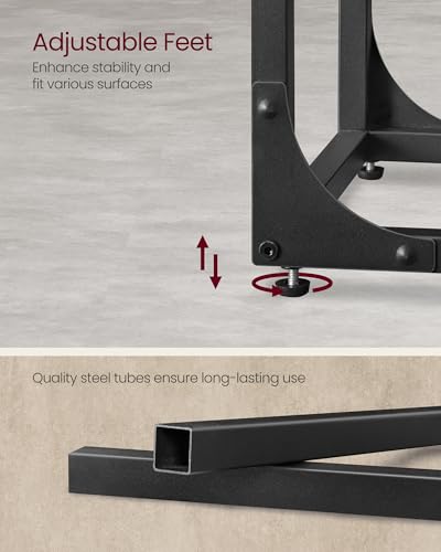 Image of VASAGLE C-Shaped End Table, Small Sofa Side Table with Metal Frame