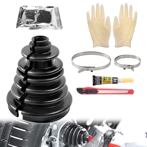 LoraAuto CVS18 Split Type CV Boot Split CV Axle Boot Repair Kit Fits Shaft Size 0.87in-1.10in 5.04in Height Cracked Torn CV Joint Replacement Can be trimmed to size as needed