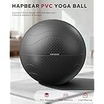 HAPBEAR Exercise Ball (22''/26''/30'') - Anti-Burst Slip-Resistant Yoga/Pilates Ball for Core Training & Posture Improvement, Home Gym/Rehab/Pregnancy Ball, Quick Pump & 3 Resistance Bands Included - Image 2