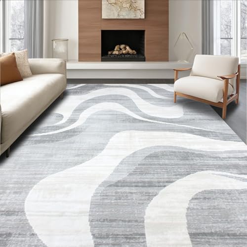 ODIKA Flatwoven High Traffic Area Rug 5x7, Trendy Pastel Design,