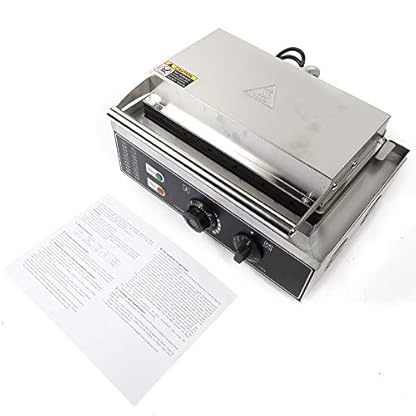 RibasuBB 1500W 6 Würstchen Hot Dog Maker Kommerzielle NonStick Waffeleisen Hot Dog Maschine Stick Baker mit Zeitschaltuhr und Temperaturanpassung – Bild 5