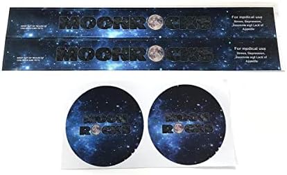 40 Sets Label Stickers for 3.5g Tin Cans with Lid Press-in Self-Seal Can  Food Containers (Moon Rocks Label Set only)