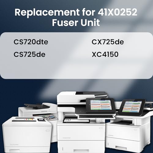 Unidade de fusor 41X0252, kit de fusor 41X0252 compatível com CS720/CS725/CX725/XC4150, (110/120) Vo