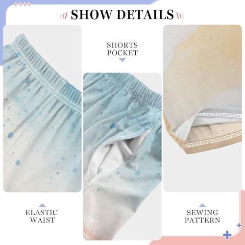 Boys' Pants Beach Waves Colorful Painting Long Bottoms Jogger Pants Elastic Waist Trousers with Pockets S-XL4