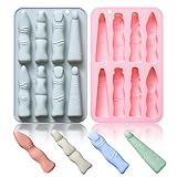 2Pcs Halloween Prank Fake Finger Silicone Molds, Halloween Finger Chocolate Molds DIY Baking Tool for Cake Decorating Cupcake Topper Candy Fondant Polymer Clay Gum Paste