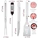 AMZ BBQ CLUB Grill Accessories - 4 Piece BBQ Tool Grill Set - Grill Tools Includes Stainless Steel Metal Spatula, Fork, Tongs and Instant Read Meat BBQ Thermometer - Great for Gifts
