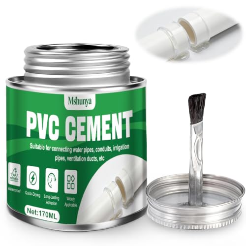 5.75 Oz PVC Cement, Quick-Drying PVC Pipe Glue, Waterproof and Durable