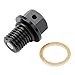 NICECNC Black M12 x 1.5 Magnetic Oil Drain Plug Bolt Dirt/Street Bike Compatible with Yamaha WR400F YZ125 YZ250G R YZ426F TTR250 TTR90,YZ250 YZ250X 2016-19 YZF-R25 YZF-R3 2015-18 MT-25 MT-03 2016-18