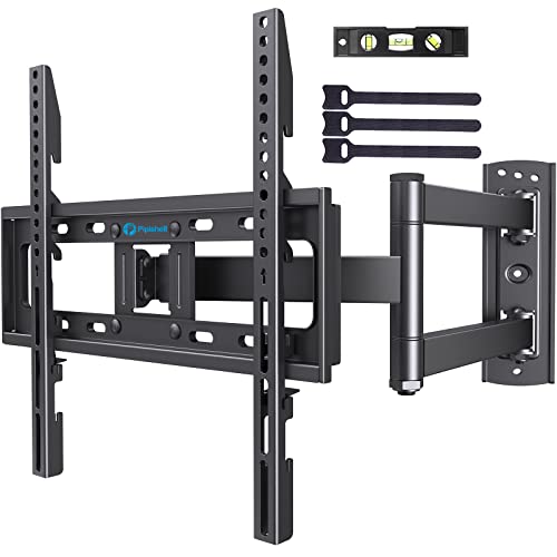 Pipishell Full Motion TV Wall Mount for Most 26-60 inch Flat & Curved TVs up to 77 lbs, Single Articulating Arm, Adjustable Bracket Height, Extension, Max VESA 400x400mm, PIMF9