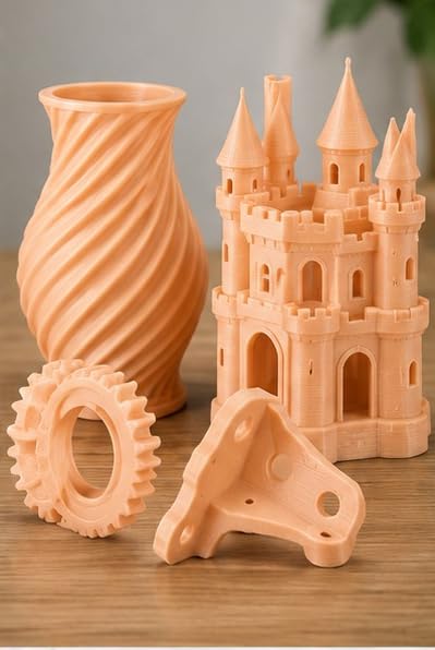 Image of Matte PLA 3D Printer Filament 1.75mm, 1kg Spool (2.2 lbs) - UV /Heat /Weather Resistant, Strong Layer Bonding, Smooth Printing, Low Odor, Outdoor Functional Prototypes, FDM Compatible (beige skin, 1 Kg)