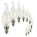 SunSeed 10x Ampoule Filament LED Flamme E14 3W équivalent 35W Blanc Chaud 2700K