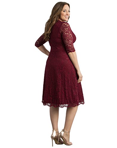 Image of Kiyonna Women's Plus Size Special Occasion Mademoiselle Lace Cocktail Dress