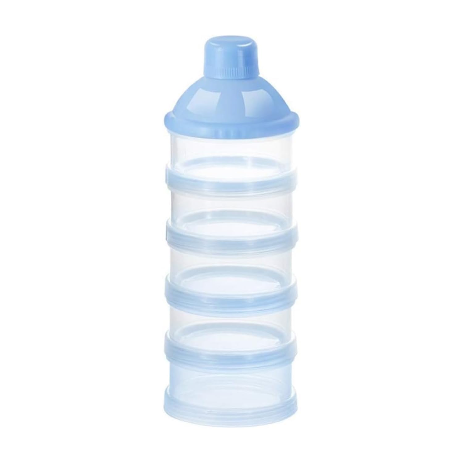 5 Layers Baby Milk Powder Dispenser, Milk Powder Pots, Stackable Formula Dispenser Portable Milk Powder Formula Dispenser Container Pot Box Milk Cans Snack Storage Box for Travel (Blue)-image-24