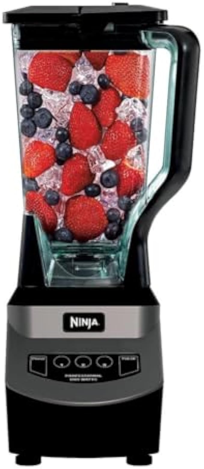Ninja NJ601AMZ Professional Blender with 1000-Watt Motor & 72 oz Dishwasher-Safe Total Crushing Pitcher for Smoothies, Shakes & Frozen Drinks, Black