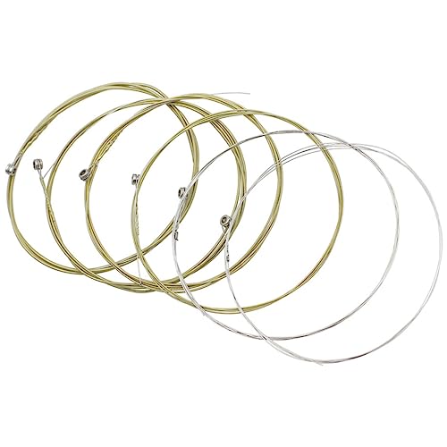 Yardwe 6pcs Acoustic Guitar Strings Replacement Folk Guitar Strings for Musicians Durable and Responsive for Easy Installation and Performance