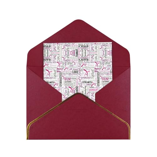 Tarjeta de felicitación de Navidad rosa para gimnasia, diseño tradicional de cumpleaños para niña, novio, cumpleaños o Navidad