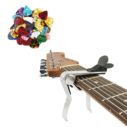 EURYTKS Accessoires d’instruments de Musique Déclencheur de capodastre de Guitare électrique Acoustique en Alliage, avec… - Les Beatles, Paul McCartney, John Lennon, RIngo Starr, George Harrison EURYTKS Accessoires d'instruments de Musique Déclencheur de capodastre de Guitare électrique Acoustique en Alliage, avec… – Image 7