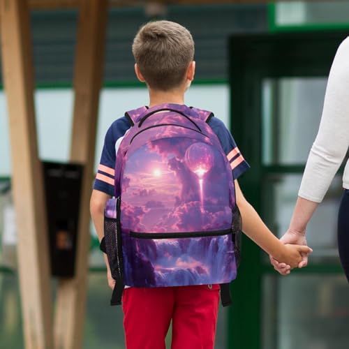 Sac à dos scolaire montgolfière rose multicolore avec trousse - 6