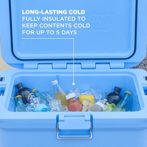 Image of Coleman Pro Heavy-Duty 55qt Wheeled Ultra-Light Premium Hard Cooler, Extra-Thick Insulation Keeps Ice up to 5 Days, 92-Can Capacity, Heavy-Duty Wheels