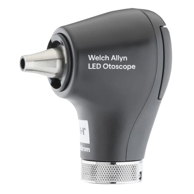 Image of OTICA Welch Allyn 3.5V LED MacroView Otoscope Set | LED MacroView fiber optic otoscope rechargeable set with complete accessories and hard carrying case.