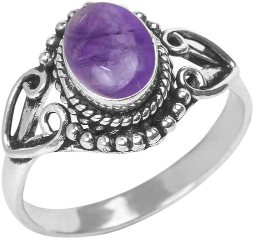 Gemstone Ring, Silver Ring, Silver Overlay Handmade Ring, Bohemian Jewelry, Silver Ring For Women Girls All Size US, Anniversary Gift, Gift For Her,