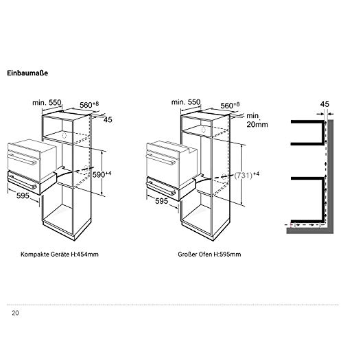 KKT KOLBE Autarkes Herdset: 60cm Einbau-Mikrowelle EBMS4503S + WS1503S / Dampfgarer/Pizzafunktion/Grill/Umluft/Heißluft… – Bild 7