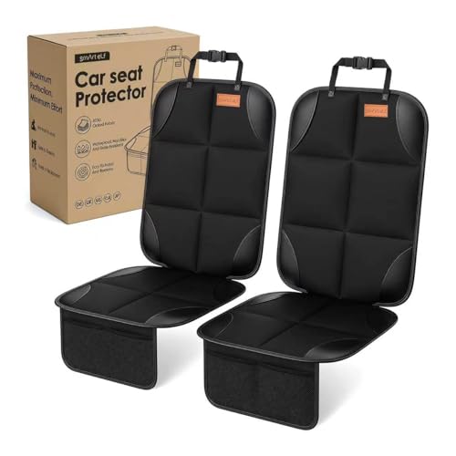 Image of SMART ELF 2 Pack in Gift Box Car Seat Protector (Black) | Thickest Padding and Non-Slip Backing Mesh Pockets for Baby and Pet, Sedan SUV Truck