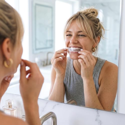 Image of Zimba Coconut Flavored Teeth Whitening Strips | Vegan, Enamel Safe Hydrogen Peroxide Teeth Whitener for Coffee, Wine, Tobacco, and Other Stains | 14 Day Treatment | Coconut