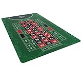 Bullets Playing Cards - Roulette Layout - Table Top Mat 60' x 35' - Deluxe Playing mat for Casino Night