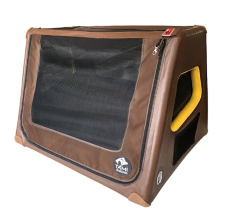 Tami - Hundetransportbox aufblasbar Tragebox Transportbox Hundebox Reisebox Autotransportbox Kofferraumbox Gitterbox Käfig Hund Box Dogbox Inflatable inkl. Dog-Vital Bio-Hundekeks (L)