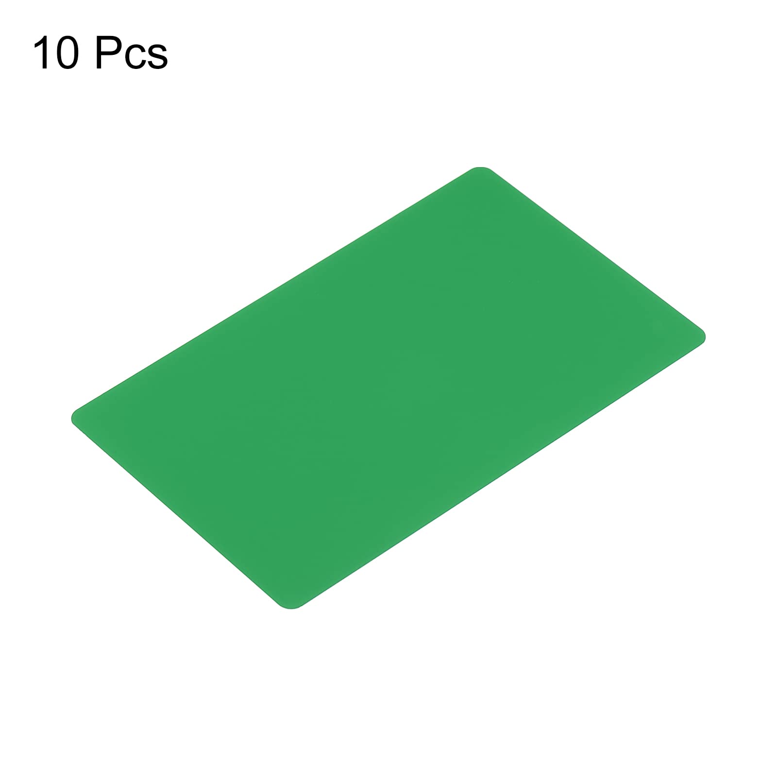 PATIKIL 0.45mm Metal Business Cards, 10 Pack Blank Name Card Laser Engraving Aluminum for DIY Gift Cards Green - Image 3