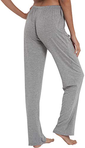 Gys Soft Pajama Pants For Women Comfy Bamboo Lounge Sleep Pants Casual Elastic Pj Bottoms Drawstring Sleepwear, Heather Grey, Large #TOP3