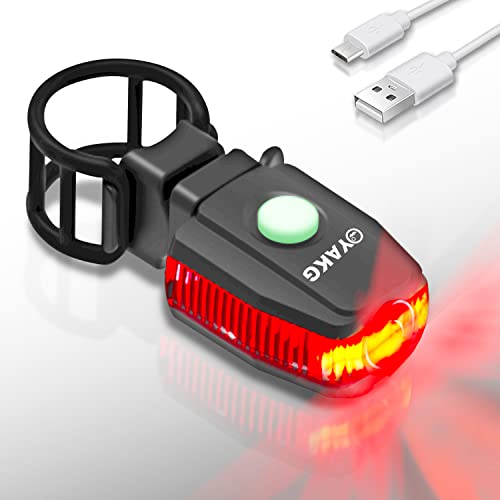 OYAKG Fahrrad Rücklicht USB Aufladbar,StVZO Zugelassen Fahrradlicht Hinten mit 2 Modi (High/Low),IPX4 Rücklicht Fahrrad mit Erinnerung Bei Schwacher Batterie,Fahrradrücklicht led AKKU