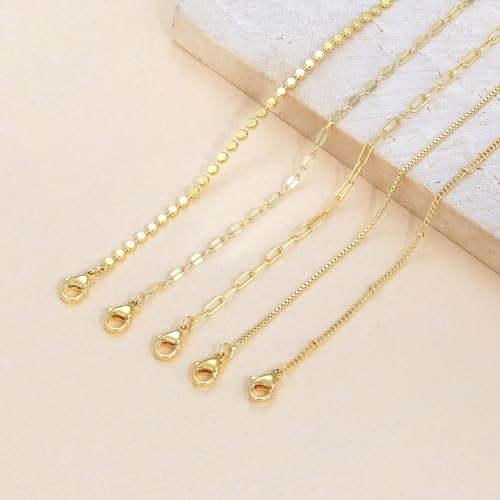 Image of DEARMAY Gold Ankle Bracelets for Women Waterproof, Non Tarnish 14K Gold Plated Beaded Link Chain Anklets, Layered Summer Beach Jewelry Gifts, Dainty Bikini Outfits for Vacation
