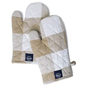 Encasahomeslong12ovenmicrowavehandglovesmitts2pcsetforkitchencookingbakingheatresistantthicksafeprotectionofhandsfromhotutensilsbuffalobeigechecks Urban Country Home Decor Encasa homes long 12 oven microwave hand gloves mitts 2 pc set for kitchen cooking baking heat resistant thick safe protection of hands from hot utensils buffalo beige checks urban country home decor