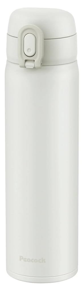シンプルホワイト500ml水筒 Amazon｜【片手で簡単にワンタッチ開閉】ピーコック魔法瓶