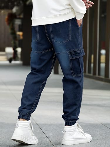Image of Noble Monk Loose Fit Men's Flip Pocket Jean || Mens Stylish Loose Fit Denim Cargo || Multi-Pocket Styling Pant|| Men Jeans || Jeans for Men