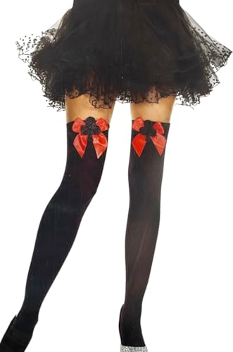 Image of ToBeInStyle Women's Harlequin Jester Thigh High Stockings Playing Card Checkered Opaque Halloween Costume Hosiery